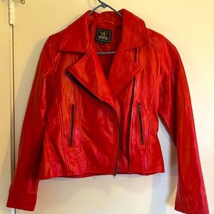 Leather women jacket